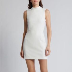 French Connection Echo Crepe Mock Neck Mini Dress, US2- NWT